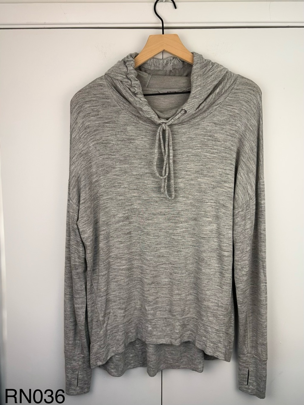 Athleta Gray Modal Pullover Hoodie Size L